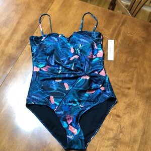 Nicole Miller studio tropical one piece swimsuit